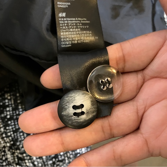 H&M Tweed Single Button Jacket Blazer Womens Size 10 - Picture 12 of 14